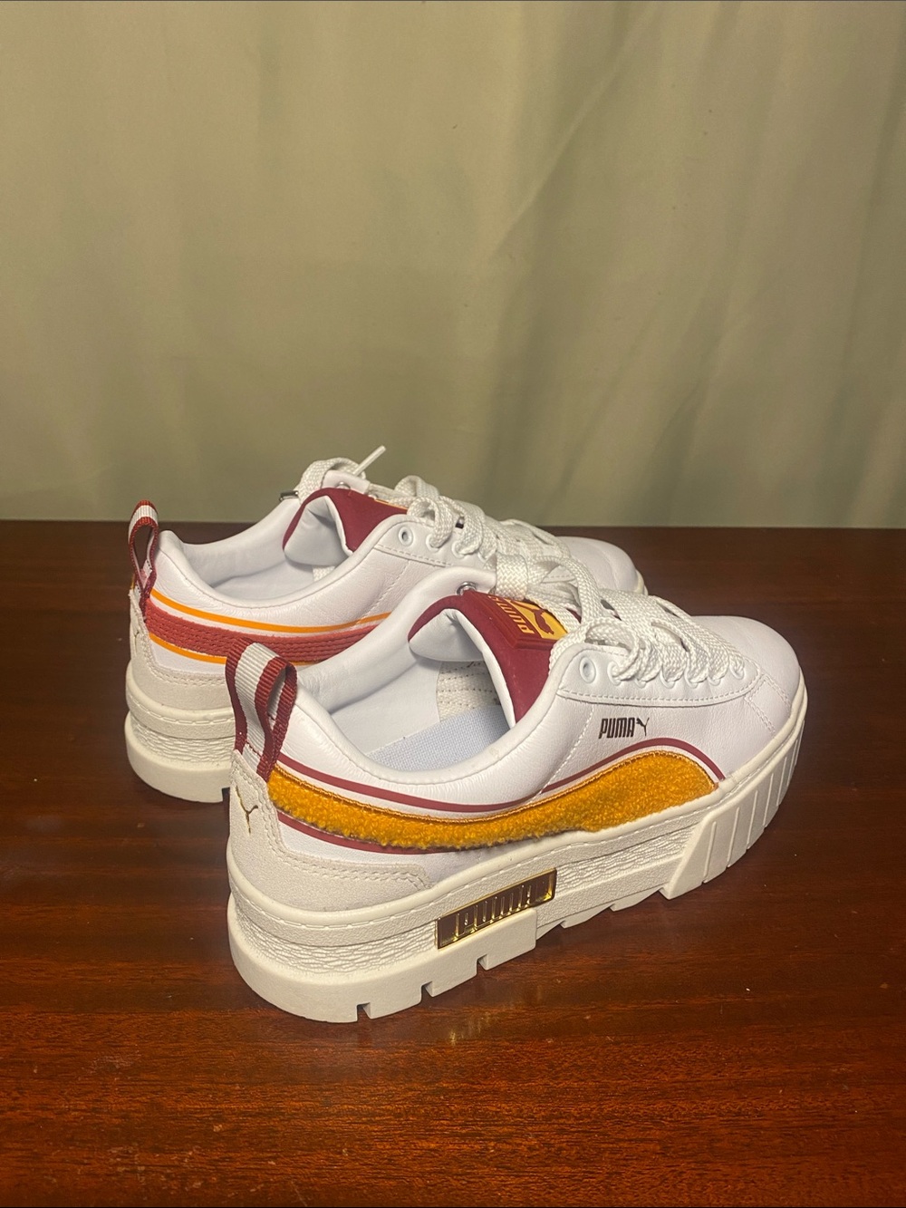 Puma Mayze New Heritage White Apricot Women’s 7 - Picture 6 of 7
